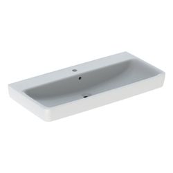 Geberit Renova Plan Aufsatzwaschtisch, Breite 100cm, Tiefe 48cm, Hahnloch mittig, Üb... GEBERIT-501729008 4025410868954 (Abb. 1)