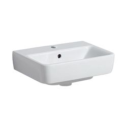 Geberit Renova Plan Aufsatzhandwaschbecken, Breite 45cm, Tiefe 34cm, Hahnloch mittig... GEBERIT-501718001 4025410868459 (Abb. 1)