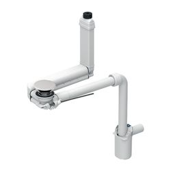 Geberit Clou Waschbeckenablauf Raumsparmodell schmal mit Hebelbetätigung, Ventilabde... GEBERIT-152051011 4025410931825 (Abb. 1)