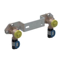 Geberit FlowFit Anschlusswinkel 90 Grad vormontiert, zweifach, abgewinkelt, d 16mm, ... GEBERIT-619690001 4025416602644 (Abb. 1)