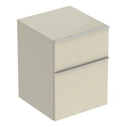 Geberit iCon Seitenschrank mit zwei Schubladen H 60cm, Sandgrau lackiert hochglänzen... GEBERIT-502315JL1 4025410942791 (Abb. 1)