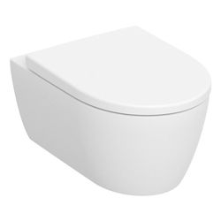 Geberit iCon Set Wand-WC Tiefspüler geschl. Form Rimfree, WC-Sitz T 53cm Absenkaut. ... GEBERIT-501664008 4025410949875 (Abb. 1)