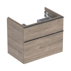 Geberit iCon Unterschrank für Waschtisch 2 Schubladen Waschtisch 75cm, Nussbaum hick... GEBERIT-502304JR1 4025410942364 (Abb. 1)