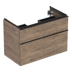 Geberit iCon Unterschrank für Waschtisch 2 Schubladen Waschtisch 90cm, Nussbaum hick... GEBERIT-502305JR1 4025410942401 (Abb. 1)