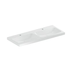 Geberit iCon Light Doppelwaschtisch, Breite 120cm, Tiefe 48cm, Hahnloch mittig, ohne... GEBERIT-501838005 4025410894939 (Abb. 1)