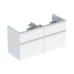 Geberit iCon Unterschrank für Doppelwaschtisch, 4 Schubladen 120x61,5cm, Weiß, lacki... GEBERIT-502309012 4025410941411 (Abb. 1)