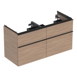 Geberit iCon Unterschrank für Doppelwaschtisch, 4 Schubladen 120x61,5cm, Eiche Melam... GEBERIT-502309JH1 4025410942531 (Abb. 1)