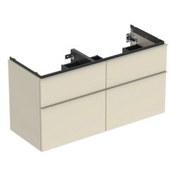 Geberit iCon Unterschrank für Doppelwaschtisch 4 Schubladen 120x615cm Sandgrau lacki... GEBERIT-502309JL1 4025410942555 (Abb. 1)