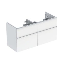 Geberit iCon Unterschrank für Doppelwaschtisch, 4 Schubladen 120x61,5cm, Weiß lackie... GEBERIT-502309011 4025410941404 (Abb. 1)