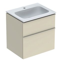 Geberit iCon Set Möbelwaschtisch schmaler Rand 2 Schubladen Ansch. 60cm Sandgrau lac... GEBERIT-502335JL1 4025410943453 (Abb. 1)