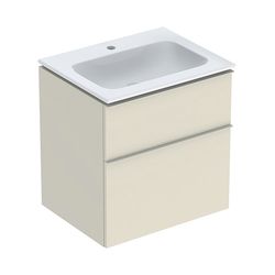 Geberit iCon Set Möbelwaschtisch schmaler Rand 2 Schubladen Ansch. 60cm Sandgrau lac... GEBERIT-502335JL1 4025410943453 (Abb. 1)