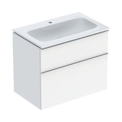Geberit iCon Set Möbelwaschtisch schmaler Rand 2 Schubladen Ansch. 75cm KeraTect Wei... GEBERIT-502332012 4025410941916 (Abb. 1)