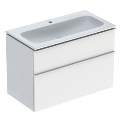 Geberit iCon Set Möbelwaschtisch schmaler Rand 2 Schubladen Ansch. 90cm KeraTect Wei... GEBERIT-502333011 4025410941930 (Abb. 1)