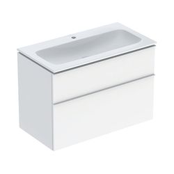 Geberit iCon Set Möbelwaschtisch schmaler Rand 2 Schubladen Ansch. 90cm KeraTect Wei... GEBERIT-502333011 4025410941930 (Abb. 1)