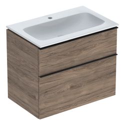 Geberit iCon Set Möbelwaschtisch schmaler Rand 2 Schubladen An. 75cm KeraTect Nussba... GEBERIT-502332JR1 4025410943347 (Abb. 1)