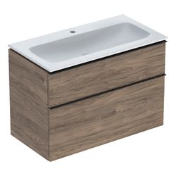 Geberit iCon Set Möbelwaschtisch schmaler Rand 2 Schubladen An. 90cm KeraTect Nussba... GEBERIT-502333JR1 4025410943385 (Abb. 1)