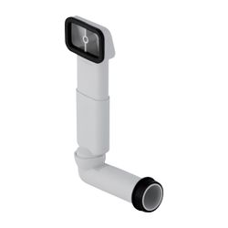 Geberit Überlauf Abgang horizontal, für Spülbeckenanschluss... GEBERIT-240218001 4025416041542 (Abb. 1)