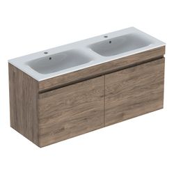 Geberit Renova Plan Set Doppelmöbelwaschtisch zwei Schubladen Korpus und Front Nussb... GEBERIT-501918JR1 4025410905956 (Abb. 1)