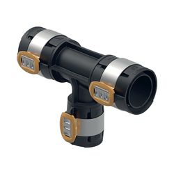 Geberit FlowFit T-Stück reduziert, d 75mm, d1 50mm, d2 75mm, PPSU... GEBERIT-620137001 4025416604815 (Abb. 1)