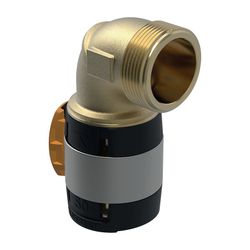 Geberit FlowFit Übergangsbogen 90 Grad mit Außengewinde Bleifreier, d 63mm, R 2″, Ro... GEBERIT-620506001 4025416639534 (Abb. 1)