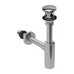 Geberit Waschbeckenablauf, Siphon Außenventilstopfen, Druckbetätigung Abgang horizon... GEBERIT-151021211 4025410598561 (Abb. 1)
