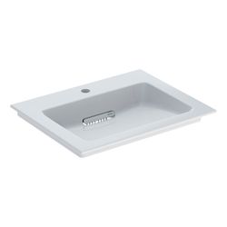 Geberit ONE Möbelwaschtisch Abgang horizontal, B 60cm T 48cm Hahnloch mittig, ohne Ü... GEBERIT-505002001 4025410593535 (Abb. 1)