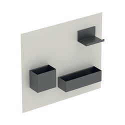Geberit Magnettafel mit Stauboxen Sandgrau/pulverbeschichtet matt, Lava pulverbeschi... GEBERIT-500649JL2 4022009355062 (Abb. 1)