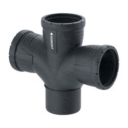 Geberit Silent-Pro Bogenabzweig 87,5 Grad zweifach d 90mm, d1 90mm, d2 90mm... GEBERIT-393466141 4025416454526 (Abb. 1)