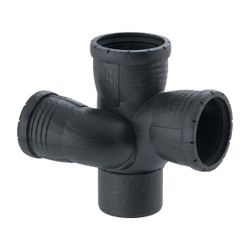 Geberit Silent-Pro Schachtbogenabzweig 87,5 Grad rechts d 110mm, d1 75mm, d2 90mm... GEBERIT-393553141 4025416457817 (Abb. 1)