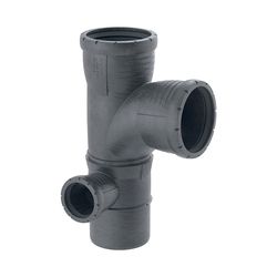 Geberit Silent-Pro Kombibogeneckabzweig 87,5 Grad links d 110mm, d1 90mm, d2 50mm... GEBERIT-393570141 4025416461036 (Abb. 1)