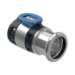 Geberit FlowFit Übergang auf Mapress, mit Pressmuffe, d 16mm, d1 15mm, Edelstahl 1.4... GEBERIT-620332001 4025410629999 (Abb. 1)