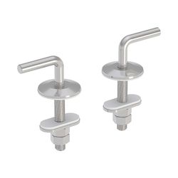 Geberit Set Scharniere für WC-Sitz Befestigung von unten, Edelstahl... GEBERIT-598051000 4022009339390 (Abb. 1)