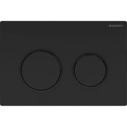 Geberit Omega 20 Drückerplatte, 2-Mengen-Spülung Round, Schwarz, Mattschwarz... GEBERIT-115085DW1 4025410693372 (Abb. 1)