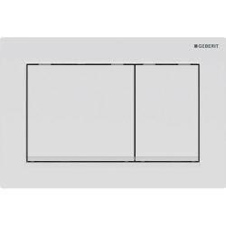 Geberit Omega 20 (ex Omega 30) Drückerplatte, 2-Mengen-Spülung Square, Weiß/Mattweiß... GEBERIT-115080111 4025410693495 (Abb. 1)
