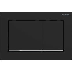 Geberit Omega 20 (ex Omega 30) Drückerplatte, 2-Mengen-Spülung Square, Mattschwarz l... GEBERIT-115080141 4025410693730 (Abb. 1)