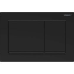 Geberit Omega 20 (ex Omega 30) Drückerplatte, 2-Mengen-Spülung Square, Schwarz/Matts... GEBERIT-115080161 4025410693778 (Abb. 1)