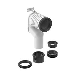 Geberit Set P-Anschlussbogen für Stand-WC Außendurchmesser 90mm... GEBERIT-131081111 4025416073604 (Abb. 1)