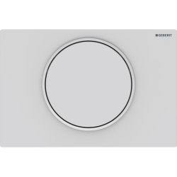 Geberit Sigma 10 Drückerplatte, für Spül-Stopp Spülung Round, Weiß/Mattweiß lackiert... GEBERIT-115758015 4025410693006 (Abb. 1)