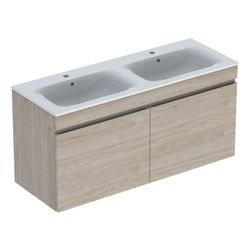 Geberit Renova Plan Set Doppelmöbelwaschtisch zwei Schubladen Korpus und Front Nussb... GEBERIT-501918008 4025410929983 (Abb. 1)