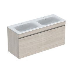Geberit Renova Plan Set Doppelmöbelwaschtisch zwei Schubladen Korpus und Front Nussb... GEBERIT-501918008 4025410929983 (Abb. 1)