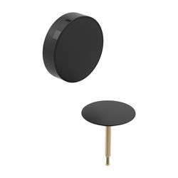 Geberit Split Fertigbauset für Badewannenablauf mit Drehbetätigung, Mattschwarz... GEBERIT-150300141 4025410610041 (Abb. 1)