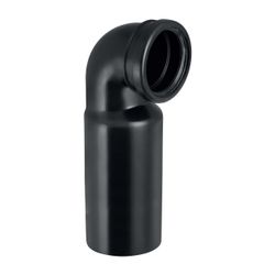 Geberit PE Anschlussbogen 90 Grad mit Lippendichtung, verlängert, für Wand-WC Außend... GEBERIT-241899001 4025416728085 (Abb. 1)