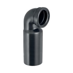 Geberit PE Anschlussbogen 90 Grad mit Lippendichtung, verlängert, für Wand-WC Außend... GEBERIT-241899001 4025416728085 (Abb. 1)