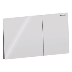 Geberit Drückerplatte Sigma70, 2-Mengen-Spülung Square Breite 25cm, Glas, Weiß... GEBERIT-115622SI1 4025410762221 (Abb. 1)