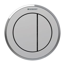 Geberit Typ 10 Fernbetätigung pneumatisch, 2-Mengen-Spülung, Möbeldrücker, Mattchrom... GEBERIT-116057JQ1 4025410740557 (Abb. 1)