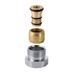 Geberit Anschlussverschraubung mit Außengewinde, Danfoss CW617N, d 16mm, G 1/2″, ver... GEBERIT-650513221 4025416711254 (Abb. 1)