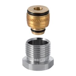 Geberit Anschlussverschraubung mit Außengewinde, Heimeier CW617N, d 16mm, G 1/2″, ve... GEBERIT-650515221 4025416726739 (Abb. 1)