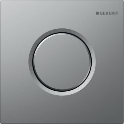 Geberit Typ 01 Drückerplatte Urinalsteuerung mit pneumatischer, Mattverchromt... GEBERIT-116011465 4025416167112 (Abb. 1)