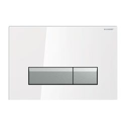 Geberit Sigma 40 Drückerplatte 2-Mengen-Spülung geeignet für Einbau von SK mit Geruc... GEBERIT-242601SI1 4025416172222 (Abb. 1)