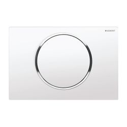 Geberit Sigma 10 Drückerplatte, für Spül-Stopp-Spülung Weiß, Hochglanz verchromt... GEBERIT-115758KJ5 4025416197898 (Abb. 1)